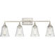 Caily 4 Light 32.5 inch Brushed Nickel Vanity Light Wall Light